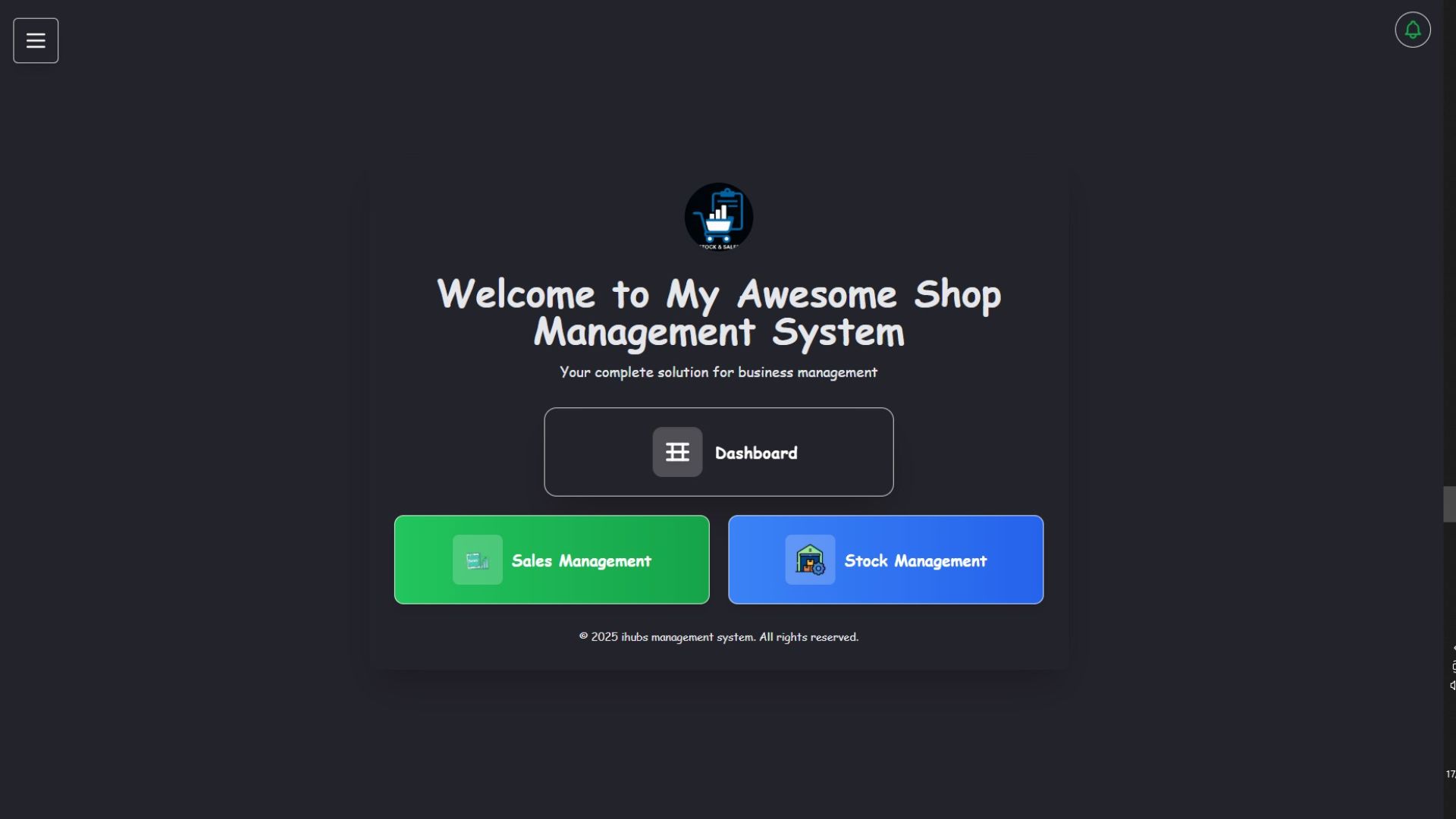 Admin Main Dashboard